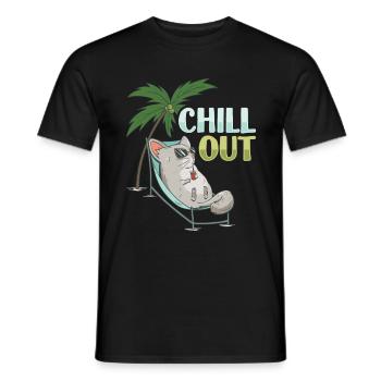 Chin Chilling Chinchilla Chillen - T-shirt homme - noir - Devant - AI Model Male 178 light (178cm)