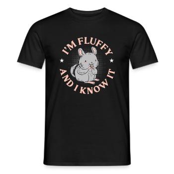 Fluffy chinchilla - Men's T-Shirt - black - Front - AI Model Male 178 light (178cm)