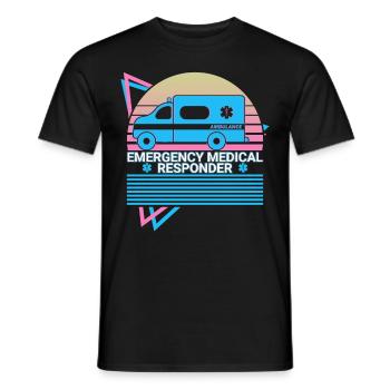 Emergency Medical Responder Paramedic EMR Paramedics - Men's T-Shirt - black - Front - AI Model Male 178 light (178cm)