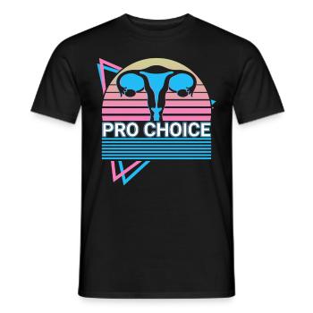 Pro Choice Droits reproductifs Rétro - T-shirt homme - noir - Devant - AI Model Male 178 light (178cm)