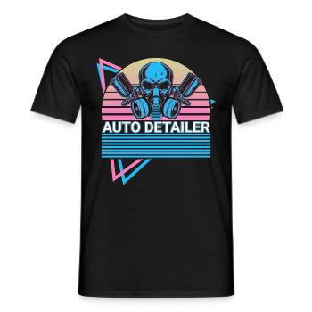 Détaillant automatique Détail automatique Détails automatiques Rétro - T-shirt homme - noir - Devant - AI Model Male 178 light (178cm)