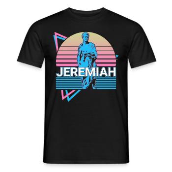 Jeremiah Hebrew prophet weeping prophet jüdi - Men's T-Shirt - black - Front - AI Model Male 178 light (178cm)
