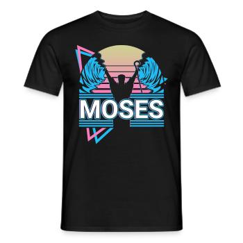 Moïse Prophète Juif Christianisme R - T-shirt homme - noir - Devant - AI Model Male 178 light (178cm)