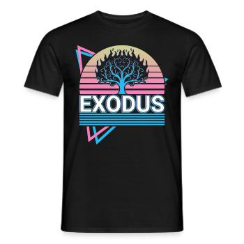 Exodus Burning Bush Christianity R - Men's T-Shirt - black - Front - AI Model Male 178 light (178cm)