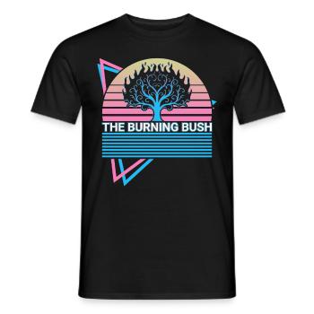 L’exode de Burning Thorn Bush Chrétien chrétien - T-shirt homme - noir - Devant - AI Model Male 178 light (178cm)
