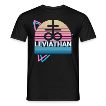 Symbole Léviathan Mythologie juive antique Rétro - T-shirt homme - noir - Devant - AI Model Male 178 light (178cm)