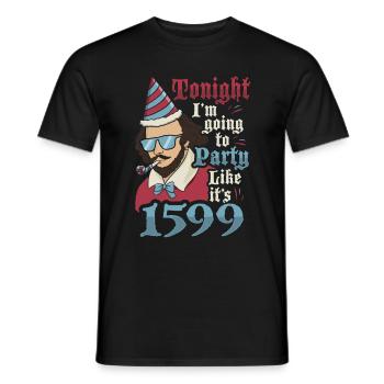 William Shakespeare Theatre Literature - Men's T-Shirt - black - Front - AI Model Male 178 light (178cm)