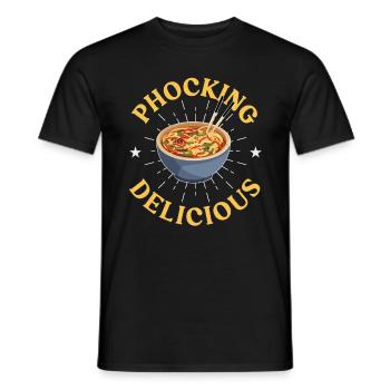 Phocking Delicious Pho asiatische Pho-Nudelsuppe - Männer T-Shirt - Schwarz - Vorne - AI Model Male 178 light (178cm)