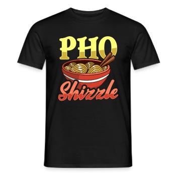 Pho Shizzle Asian Pho Noodle Soup - Men's T-Shirt - black - Front - AI Model Male 178 light (178cm)