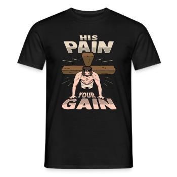 Jesus Fitness Training - Männer T-Shirt - Schwarz - Vorne - AI Model Male 178 light (178cm)