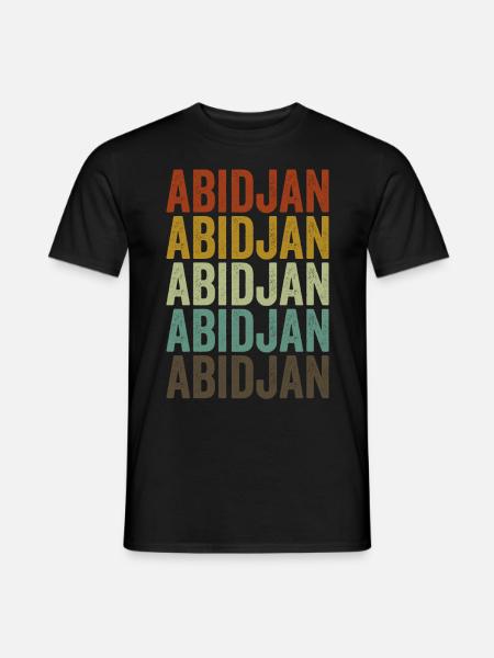 Abidjan Côte d’Ivoire Retro Vintage - T-shirt homme - noir