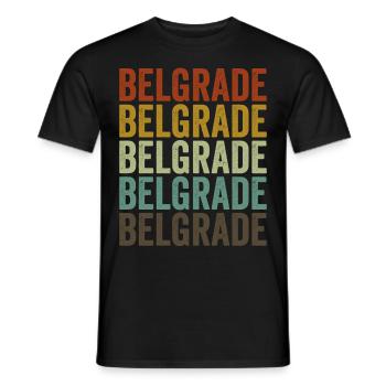 Belgrad Serbien Retro Vintage - Männer T-Shirt - Schwarz - Vorne - AI Model Male 178 light (178cm)