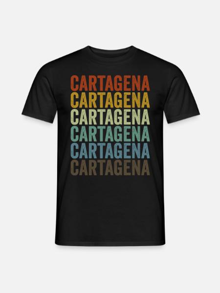 Cartagena Kolumbien Retro Vintage - Männer T-Shirt - Schwarz