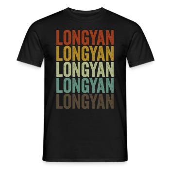Longyan Chine Rétro Vintage - T-shirt homme - noir - Devant - AI Model Male 178 light (178cm)