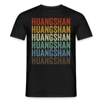 Huangshan Chine Rétro Vintage - T-shirt homme - noir - Devant - AI Model Male 178 light (178cm)