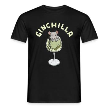 Conception de ginchilla pour un propriétaire de chinchilla - T-shirt homme - noir - Devant - AI Model Male 178 light (178cm)