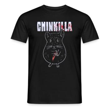 Conception de chinkilla pour un propriétaire de chinchilla - T-shirt homme - noir - Devant - AI Model Male 178 light (178cm)