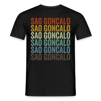 Sao Goncalo Brésil Rétro Vintage - T-shirt homme - noir - Devant - AI Model Male 178 light (178cm)