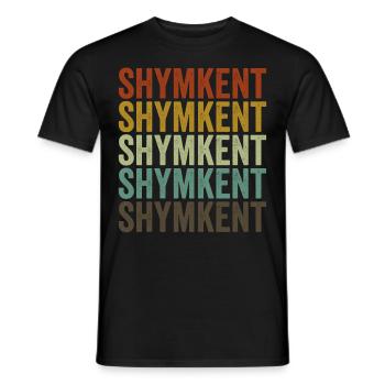 Shymkent Kasachstan Retro Vintage - Männer T-Shirt - Schwarz - Vorne - AI Model Male 178 light (178cm)