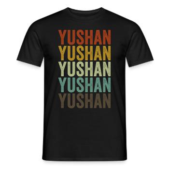 Yushan China Retro Vintage - Men's T-Shirt - black - Front - AI Model Male 178 light (178cm)