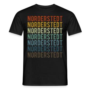 Norderstedt City Retro Vintage - T-shirt homme - noir - Devant - AI Model Male 178 light (178cm)