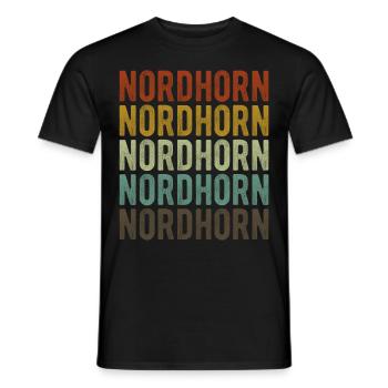 Nordhorn Stadt Retro Vintage - Men's T-Shirt - black - Front - AI Model Male 178 light (178cm)