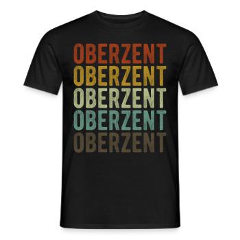 Oberzent Stadt Retro Vintage - T-shirt homme - noir - Devant - AI Model Male 178 light (178cm)