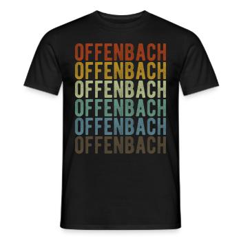 Offenbach City Retro Vintage - Men's T-Shirt - black - Front - AI Model Male 178 light (178cm)