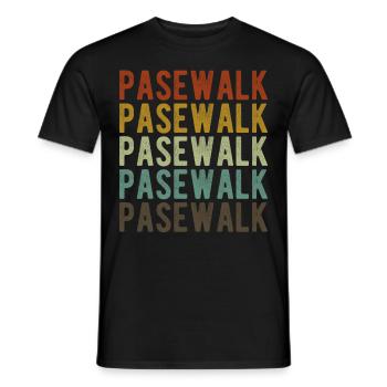 Pasewalk Stadt Retro Vintage - Männer T-Shirt - Schwarz - Vorne - AI Model Male 178 light (178cm)