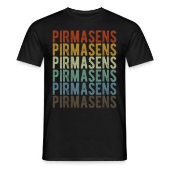 Pirmasens Stadt Retro Vintage - Männer T-Shirt - Schwarz - Vorne - AI Model Male 178 light (178cm)