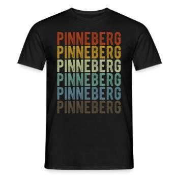 Pinneberg Stadt Retro Vintage - Männer T-Shirt - Schwarz - Vorne - AI Model Male 178 light (178cm)