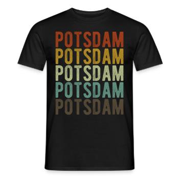 Potsdam City Retro Vintage - T-shirt homme - noir - Devant - AI Model Male 178 light (178cm)