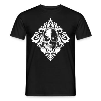 Baroque Esthétique Crâne Soft Grunge Dark Academia - T-shirt homme - noir - Devant - AI Model Male 178 light (178cm)