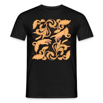 Création esthétique baroque d’Adam Dark Academia - T-shirt homme - noir - Devant - AI Model Male 178 light (178cm)