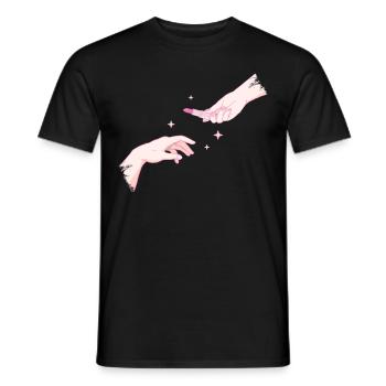 Coquette Esthétique Rose Création du Rouge à Lèvres Adam - T-shirt homme - noir - Devant - AI Model Male 178 light (178cm)