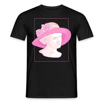 Coquette Esthétique Rose Statue Grecque Centre-Ville - T-shirt homme - noir - Devant - AI Model Male 178 light (178cm)