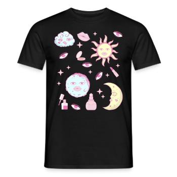 Coquette Esthétique Rose Centre-ville Esthétique - T-shirt homme - noir - Devant - AI Model Male 178 light (178cm)