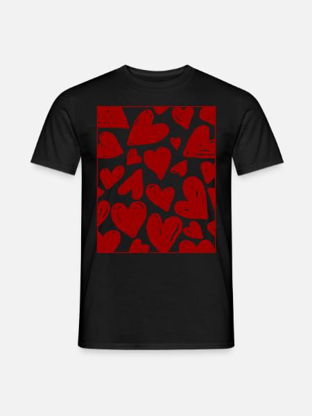 Coquette Aesthetic Pink Heart Downtown Aesthetic - Männer T-Shirt - Schwarz