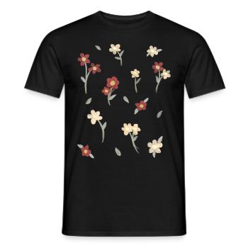 Coquette Esthétique Rose Aquarelle Fleurs - T-shirt homme - noir - Devant - AI Model Male 178 light (178cm)