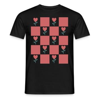 Coquette Esthétique Rose Cœur Coeur - T-shirt homme - noir - Devant - AI Model Male 178 light (178cm)