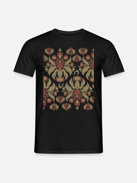 Motif Esthétique Baroque Old Vintage Grunge - T-shirt homme - noir