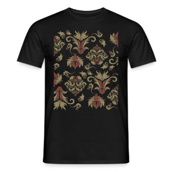 Baroque Aesthetic Pattern Old Vintage Grunge - Männer T-Shirt - Schwarz - Vorne - AI Model Male 178 light (178cm)