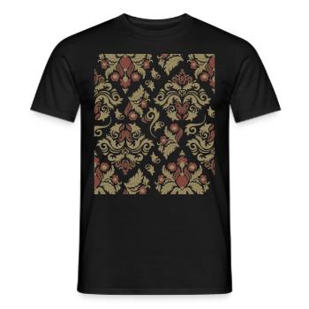 Motif Esthétique Baroque Old Vintage Grunge - T-shirt homme - noir - Devant - AI Model Male 178 light (178cm)
