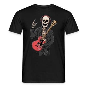 Downtown Girl Aesthetic Skeleton Rock Band - T-shirt homme - noir - Devant - AI Model Male 178 light (178cm)