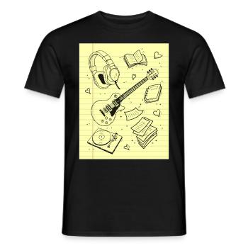 Downtown Girl Aesthetic Pattern Coquette Aesthetic - Men's T-Shirt - black - Front - AI Model Male 178 light (178cm)