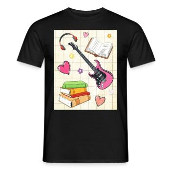 Downtown Girl Aesthetic Pattern Coquette Aesthetic - Men's T-Shirt - black - Front - AI Model Male 178 light (178cm)