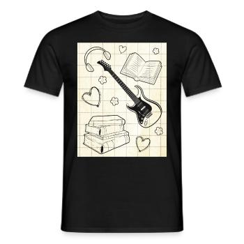 Downtown Girl Aesthetic Pattern Coquette Aesthetic - Men's T-Shirt - black - Front - AI Model Male 178 light (178cm)