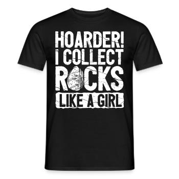Drôle de fille de chasse aux rochers - T-shirt homme - noir - Devant - AI Model Male 178 light (178cm)
