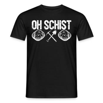 Funny geologist on a stone hunt - Men's T-Shirt - black - Front - AI Model Male 178 light (178cm)