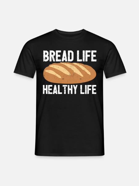 Funny bread baker - Men's T-Shirt - black